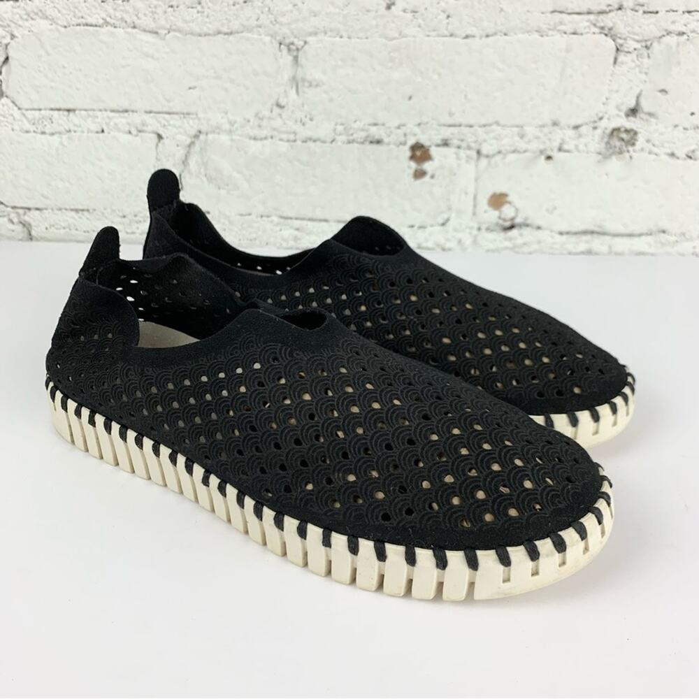 Ilse Jacobsen Hornbaek Tulip Perforated Slip On Flats Loafers 39